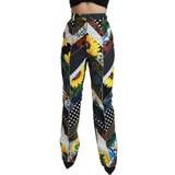 Blomstrede - Nylon Bukser & Shorts Dolce & Gabbana Women's Print High Waist Straight Trouser
