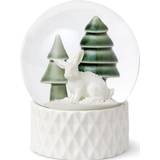 Porcelæn Globusser Dottir Winter Stories Snow Rabbit White/Green Globus 10cm