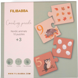 Dyr Knoppuslespil Filibabba Counting Puzzle