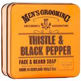 Dermatologisk testet - Herre Kropssæber Scottish Fine Soaps Thistle & Black Pepper Face & Beard Soap 100g