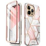 Supcase Mobiletuier Supcase Cosmo iPhone 14 Pro Hybrid Cover Pink Marmor