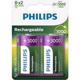 Philips Batterier & Opladere Philips Rechargable D 2-pak