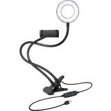 Studio & Belysning LogiLink Smartphone ring light clamp mount 8.5cm