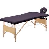 Lilla Massageprodukter vidaXL Foldbart Massagebord 2 Zoner Træ