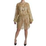 Bomuld - Gul - L Kjoler Dolce & Gabbana Women's Lace See Through A-Line Dress