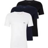 Hugo Boss Herre T-shirts Hugo Boss Logo Embroidered T-shirt 3-pack - Black/Blue/White