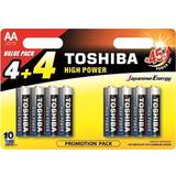 Toshiba Batterier & Opladere Toshiba High Power AA Batteri 8-Pak