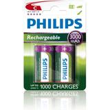 Philips Batterier & Opladere Philips Genopladeligt C Batteri 2-Pak