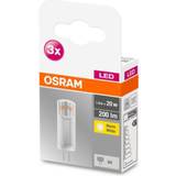 Osram LED-stiftsokkelpære G4 1,8W 827 klar, 3 stk