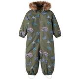 Flyverdragter Name It Snow10 Snowsuit - Olive Night with Truck (13209165)