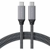 Grå - Kvadratisk Kabler Satechi USB C-USB C 0.8m
