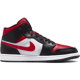 Nike Air Jordan 1 Sko Nike Air Jordan 1 Mid - Black/White/Fire Red