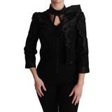 Knapper - Silke Overtøj Dolce & Gabbana Women's Floral Jacquard Blazer Silk Jacket
