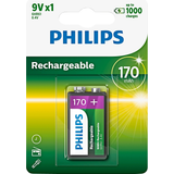 Philips Batterier - Genopladelige standardbatterier Batterier & Opladere Philips 9V 6HR61