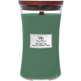 Woodwick Grøn Lysestager, Lys & Dufte Woodwick Mint Leaves & Oak Duftlys 609.5g