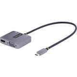 Grå - VGA Kabler StarTech USB C-HDMI/VGA/USB C/3.5mm M-F Adapter