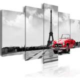 Rød Vægdekorationer Artgeist Parisian car Billede