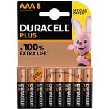 AAA (LR03) - Batterier - Engangsbatterier Batterier & Opladere Duracell Plus AAA LR03 Batteri, 8 stk