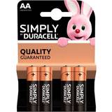 Aa duracell batterier Duracell AA Batterier (Alkaline) 4-Pack