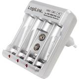 LogiLink Oplader Batterier & Opladere LogiLink Battery charger for Ni-MH/Ni-Cd AA/AAA/9V accumulators