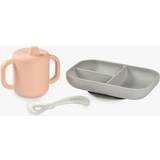 Beaba Børneservice Beaba Silicone learning set cup pink