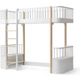 Børnesenge Oliver Furniture Wood Loft Bed 90x200cm White/oak Børnesenge Birk