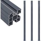 Hegnspæle vidaXL hegnspæle 3 stk. 185 aluminium mørkegrå