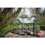 Hærdet glas Fritstående drivhuse Halls Greenhouses Garden Room 12.9m² Aluminium Glas