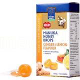 Manuka honning Manuka Health honning drops Ginger & Lemon 65