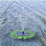 Grøn Havedekorationer HI Solar Floating Fountain Pump Lotus Leaf