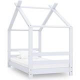 VidaXL Barrnesenge vidaXL sengestel til børneseng 70x140 massivt fyrretræ hvid