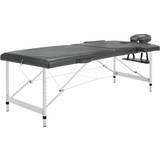 Massage- & Afslapningsprodukter vidaXL massagebord med 2 zoner aluminiumsstel 186x68 cm antracitgrå