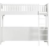 Børnesenge Oliver Furniture Seaside Loft Bed 90x200cm White Børnesenge Birk