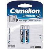 Lithium aaa Camelion L92 AAA Lithium batterier (2 stk)