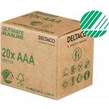 Deltaco Ultimate Alkaline AAA-batteri, 20-pack (Bulk)