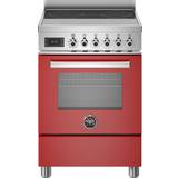 Elektriske ovne - Hurtigopvarmningsfunktion ovn Induktionskomfurer Bertazzoni PRO64I1EROT Rød