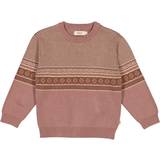 Brun T-shirts Børnetøj Wheat Strik pulover, Elias/Powder