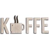 Beige - MDF Dekorationer Minifabrikken Letter KFFE and Cup Dekorationsfigur 12cm
