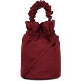 Ganni Ruched Top Handle Bag in Burgundy Burgundy One Size