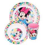 Disney Pink Babyudstyr Disney Minnie Mouse spiseset "Colorfull"