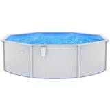 Pools vidaXL Swimming Pool with Steel Wall Round 460x120 cm White