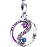 Pandora ME Balance Yin & Yang Medallion Charm - Silver/Purple/Blue