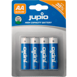 Jupio NiMH Batterier & Opladere Jupio AA Alkaline batteries, 4-pack, LR6, 1.5V, non-rechargeable, blue
