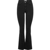 6 - Dame - Firkantet Jeans Only Jdynew Flora Life High Flared Jeans - Black