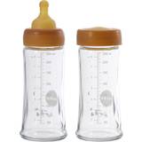 Hevea Transparent Babyudstyr Hevea Wide Neck Baby Glass Bottle 250ml 2-pack
