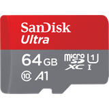 64 GB - UHS-I Hukommelseskort SanDisk Ultra microSDXC Class 10 UHS-I U1 A1 140MB/s 64GB +SD adapter
