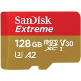 SanDisk 128 GB Hukommelseskort & USB Stik SanDisk Extreme microSDXC Class 10 UHS-I U3 V30 A2 190/90MB/s 128GB +Adapter