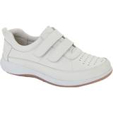 Boulevard Womens/Ladies Leather Wide Casual Shoes (9 UK) (White)