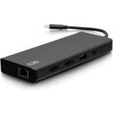 C2G Kabeladaptere Kabler C2G USB-C 9-in-1 Dual Display Docking Station with HDMI, Ethernet, Power Delivery up to 60W