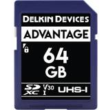 Delkin Class 10 Hukommelseskort & USB Stik Delkin Devices 64GB ADVANTAGE SDXC UHS-I (V30) Memory Card (DDSDW63364GB)
